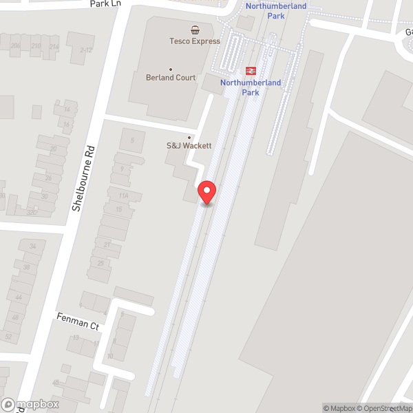 Map of Northumberland Park Railway Station (NUM)