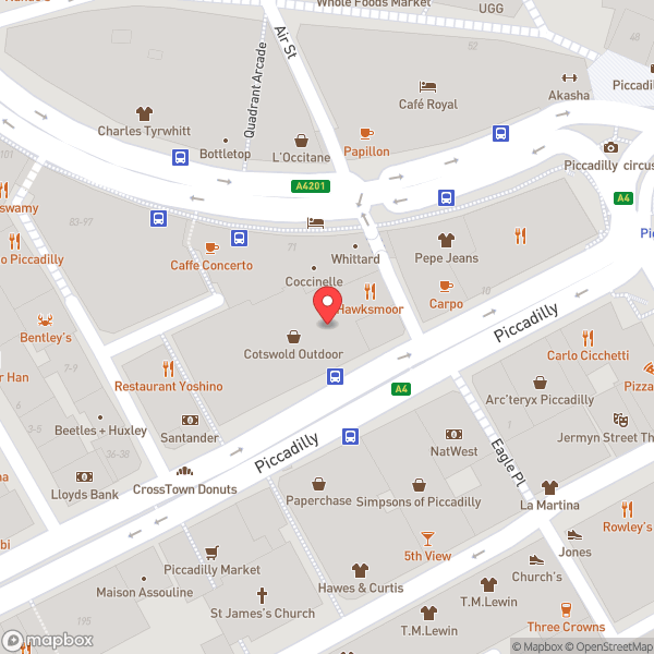 Map of Le Méridien Piccadilly