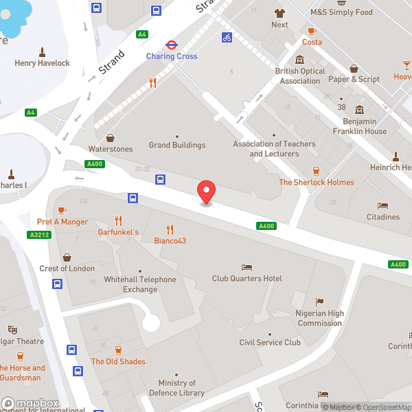 Map of The Grand at Trafalgar Square