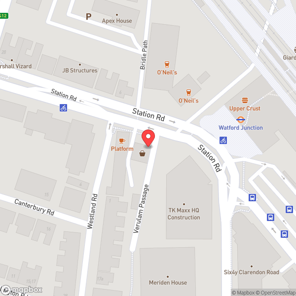 Map of Watford Magistrates Court
