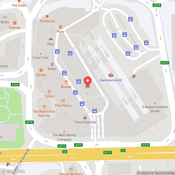 Map of Hammersmith Broadway Shopping Centre