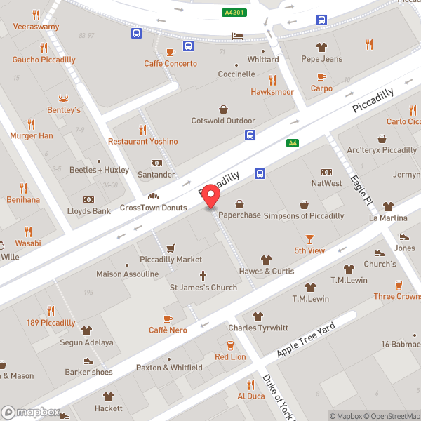 Map of Costa Coffee
