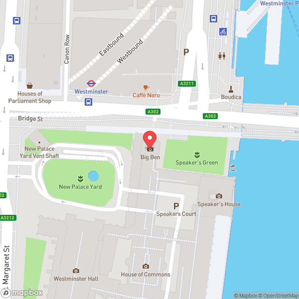 Map of Big Ben (Elizabeth Tower)
