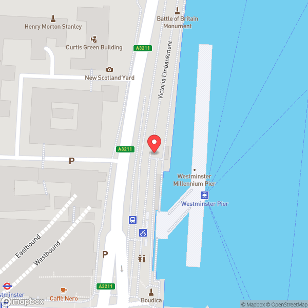 Map of Westminster Millennium Pier