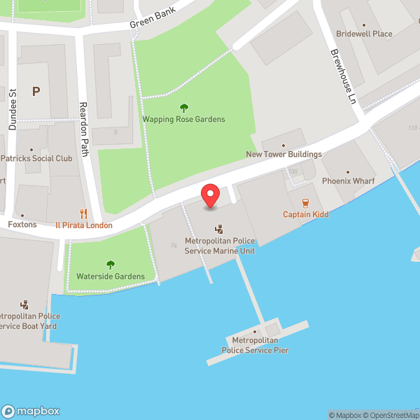 Map of Thames River Police Museum