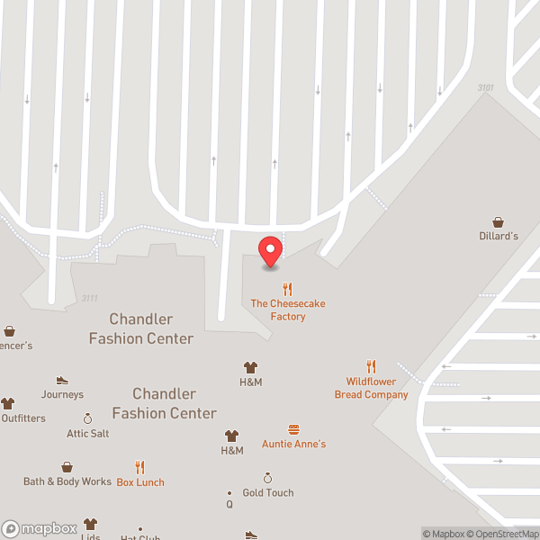Map of The Cheesecake Factory