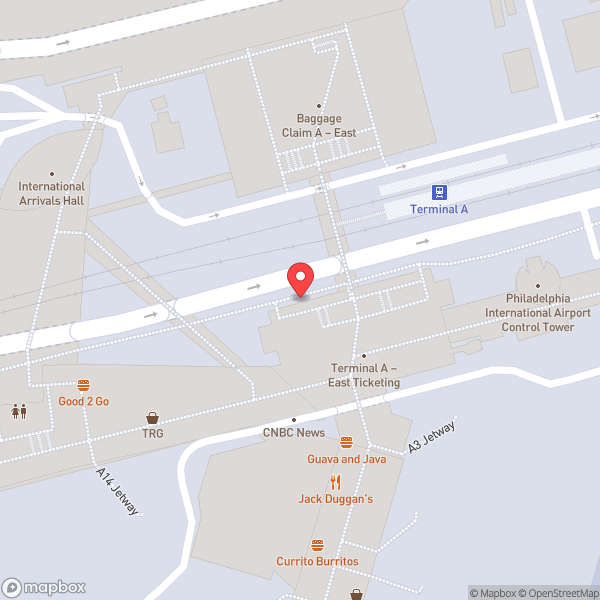 Map of TSA Security Checkpoint
