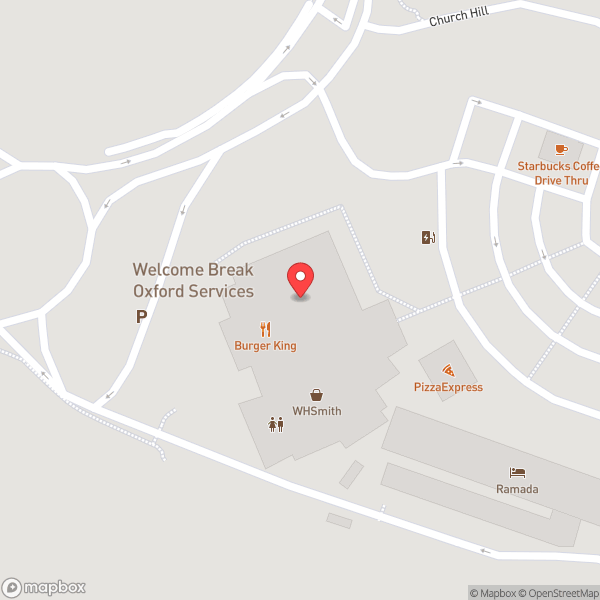 Map of Welcome Break Oxford Services M40
