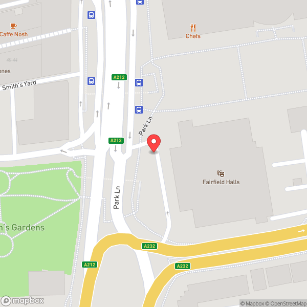 Map of Fairfield Halls