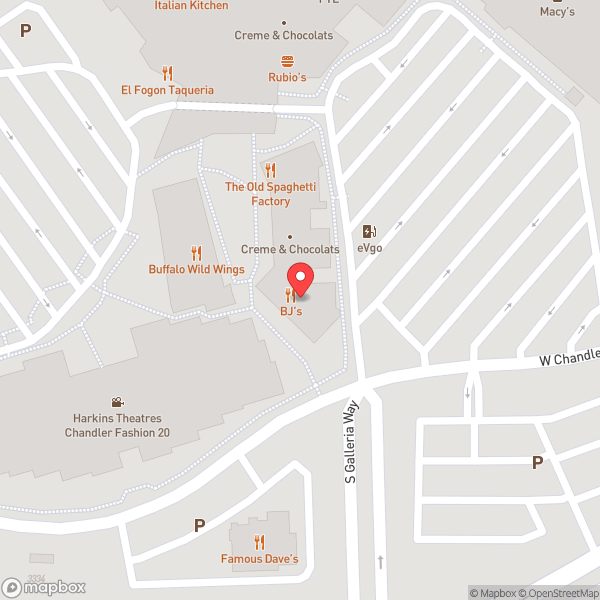 Map of BJ's Restaurant & Brewhouse