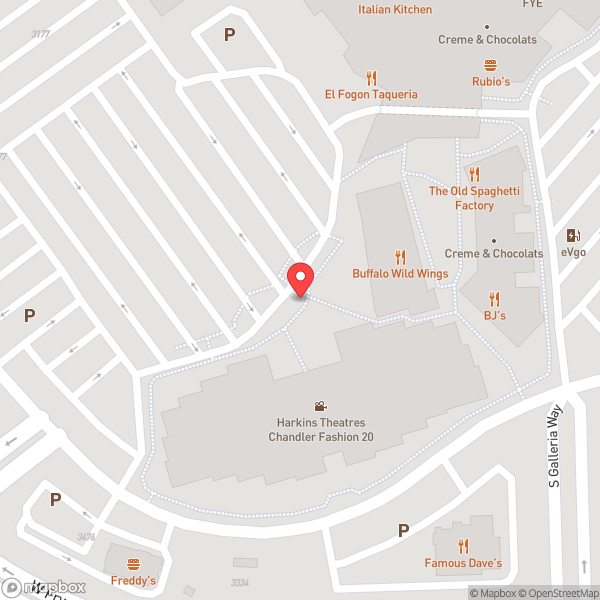 Map of Harkins Theatres Chandler Fashion 20