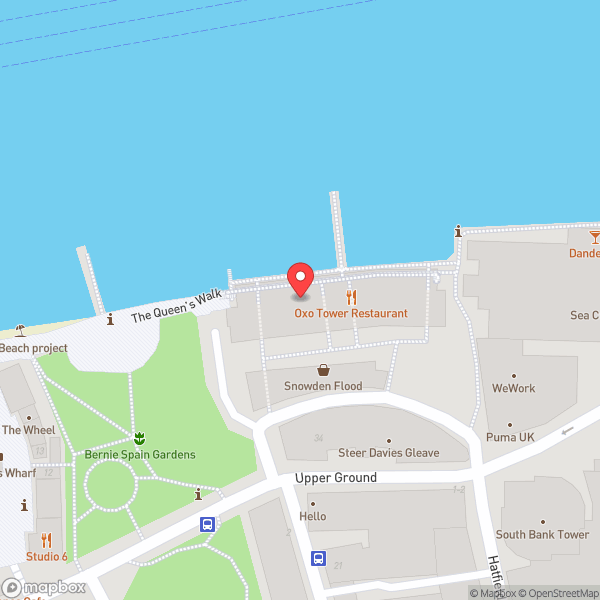 Map of OXO Tower Brasserie
