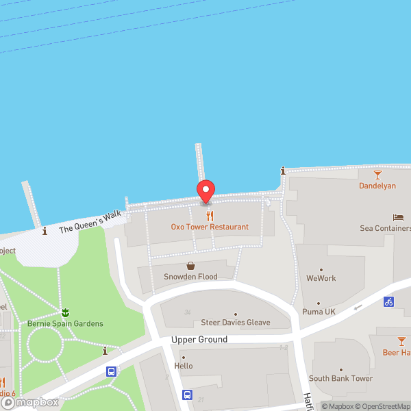 Map of OXO Tower Bar