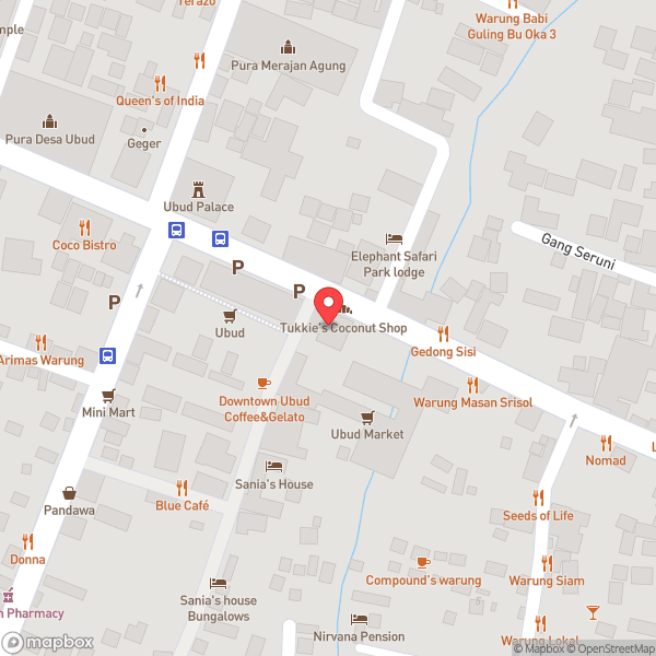 Map of Ubud Art Market (Pasar Seni Ubud)