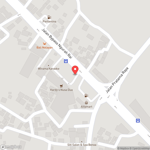 Map of Hardys Malls Nusa Dua