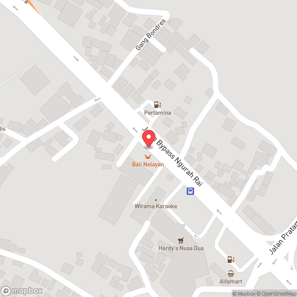 Map of atm BCA Hardy's Nusa Dua