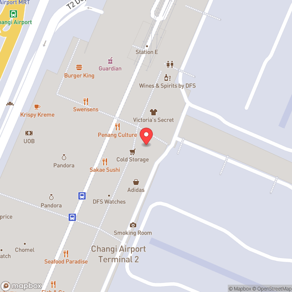 Map of KrisFlyer Gold Lounge (Terminal 2)
