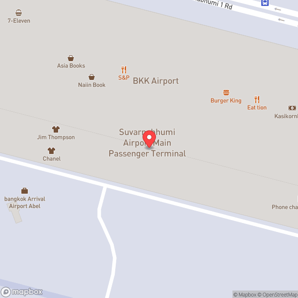 Map of Thai Immigration Passport Control - Zone 2