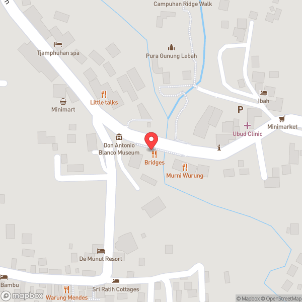 Map of Bridges Bali Restaurant