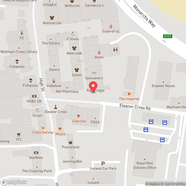 Map of Waltham Cross