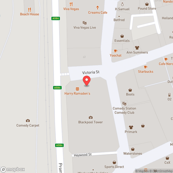 Map of Harry Ramsden's