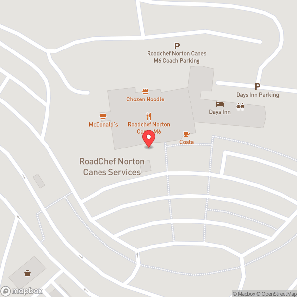 Map of Norton Canes Motorway Services (RoadChef)