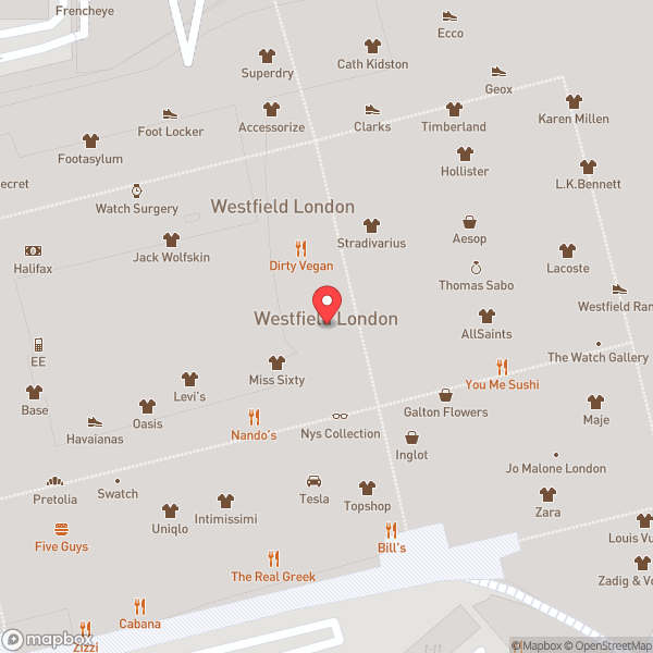 Map of Westfield London