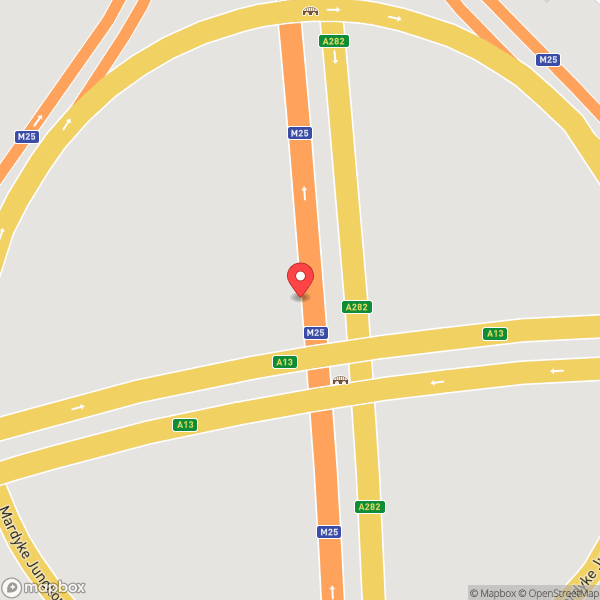 Map of M25 Junction 30