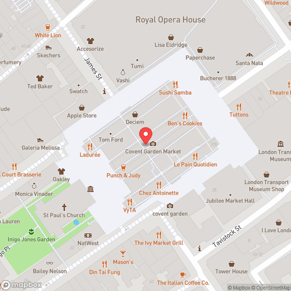 Map of Covent Garden Market
