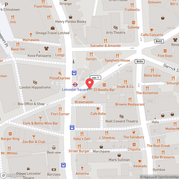 Map of Cafe Piazza