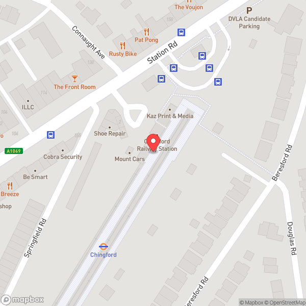 Map of Chingford Railway Station (CHI)