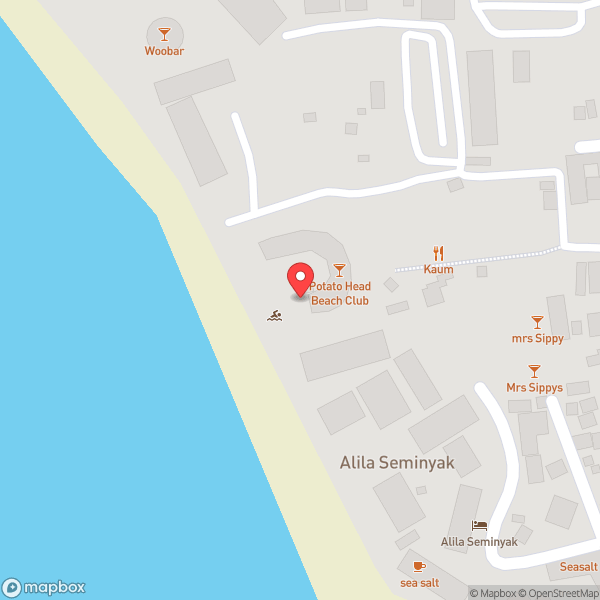 Map of Potato Head Beach Club