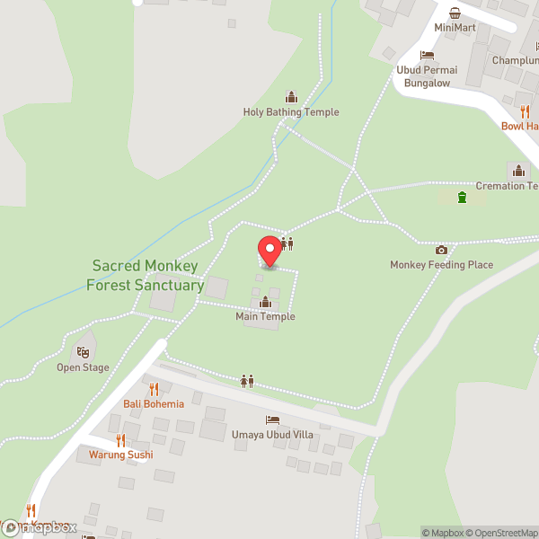 Map of Sacred Monkey Forest Sanctuary (Mandala Suci Wenara Wana)
