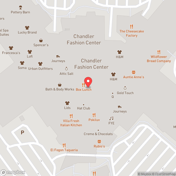 Map of Chandler Fashion Center