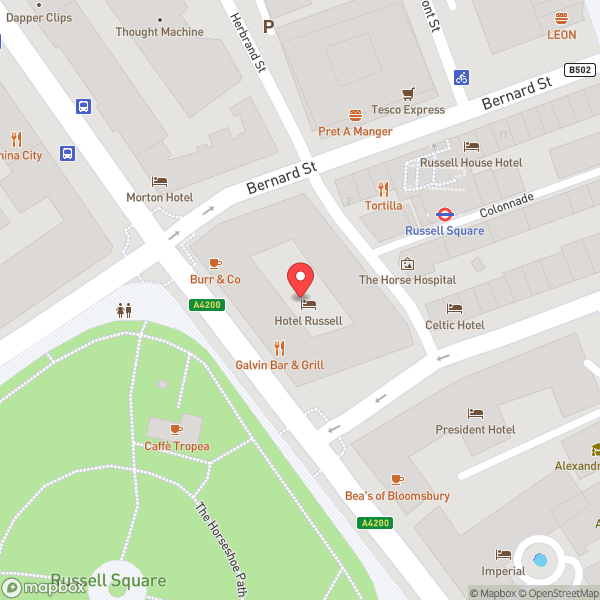 Map of Hotel Russell
