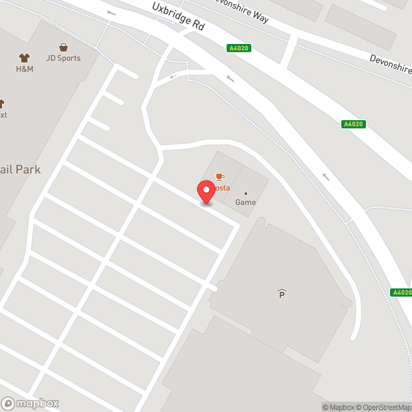 Map of Costa Coffee