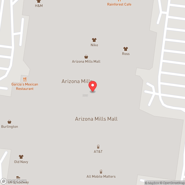 Map of Arizona Mills