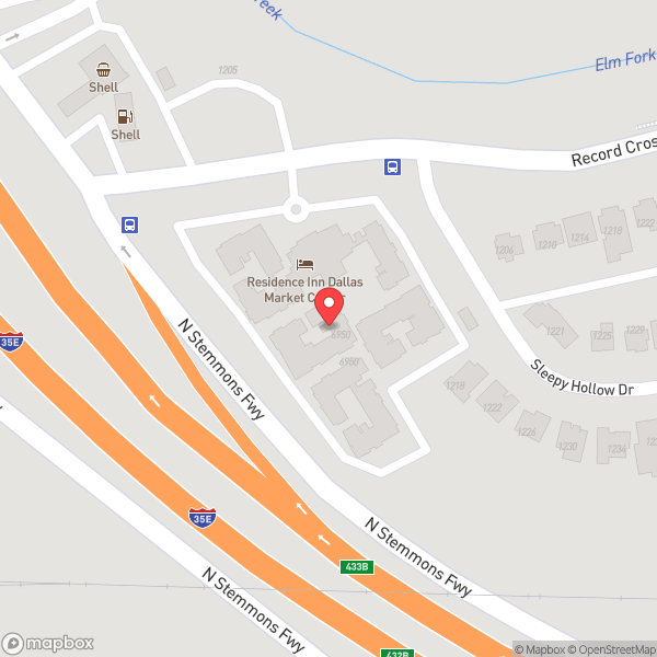 Map of Residence Inn by Marriott Dallas Market Center