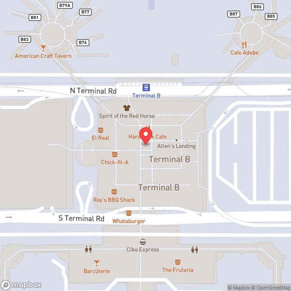 Map of Terminal B