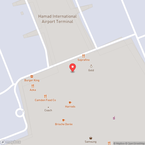 Map of Qatar Airways First Class Lounge