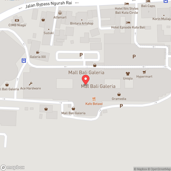 Map of Mal Bali Galeria