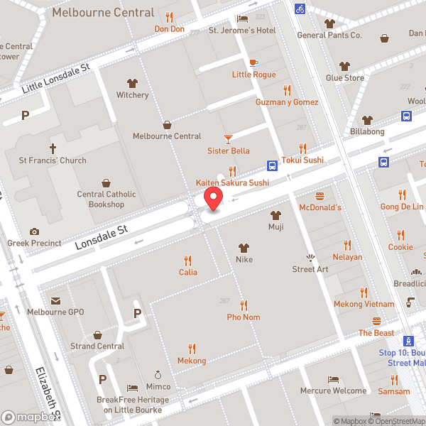 Map of Emporium Melbourne