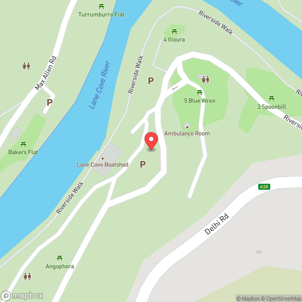Map of Lane Cove National Park