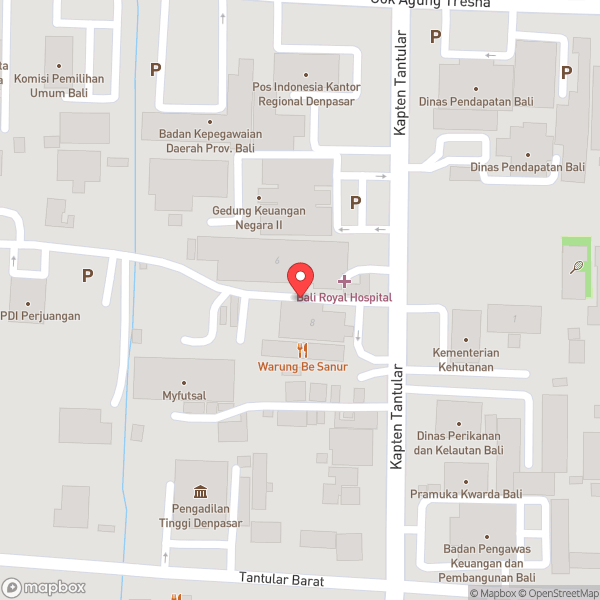 Map of Bali Royal Hospital (BROS)