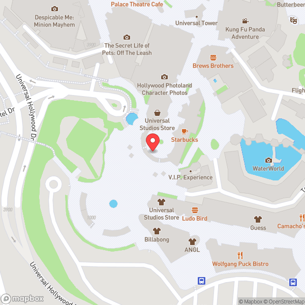 Map of Universal Studios Hollywood