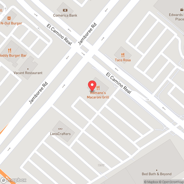 Map of Romano's Macaroni Grill