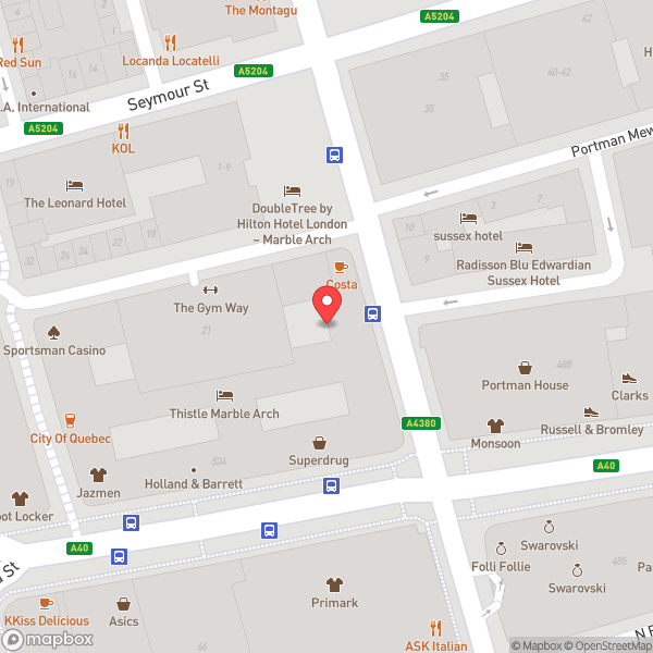 Map of The Marble Arch Hotel by Thistle