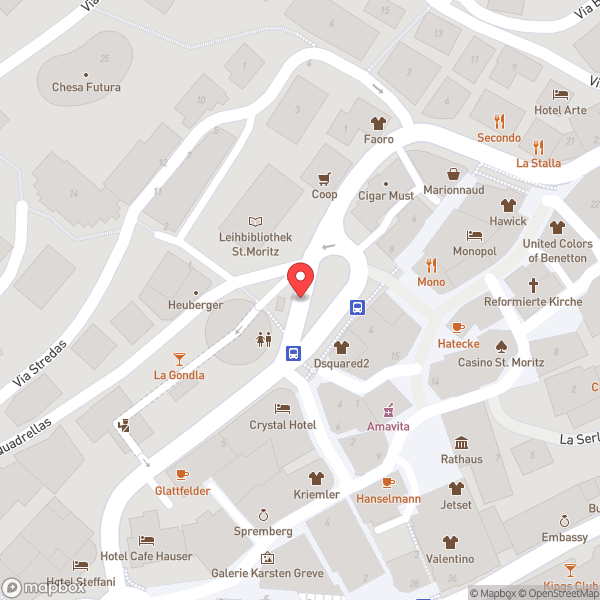 Map of St. Moritz Schulhausplatz