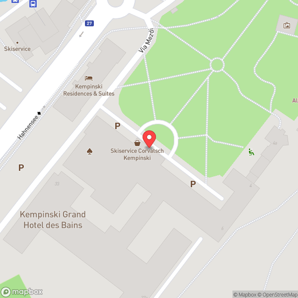 Map of Spa Grand Kempinski de Bain St. Moritz