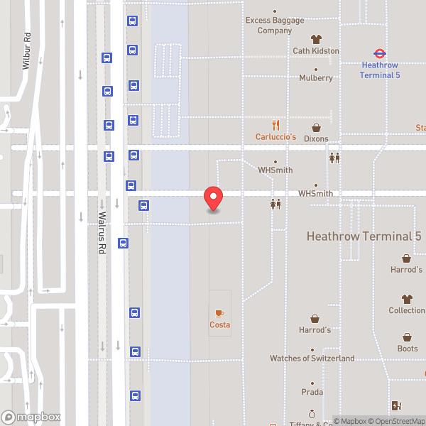 Map of T5 Arrivals Hall